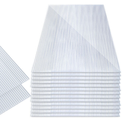 SWANEW Foglio di policarbonato cavo 10,25 m² 14 unità Lastre a doppia parete spessore 4 mm Riparo per serre