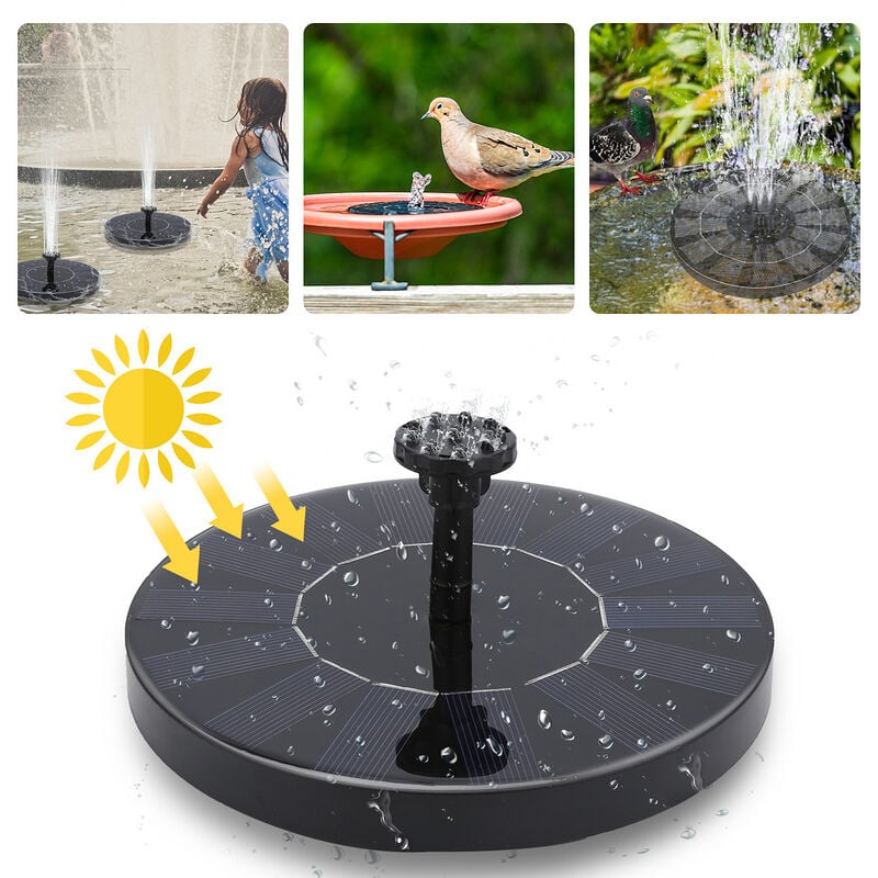 Swanew - Fontaine Solaire Pompe à Eau Solaire pour Bassin Piscine Décoration de Jardin