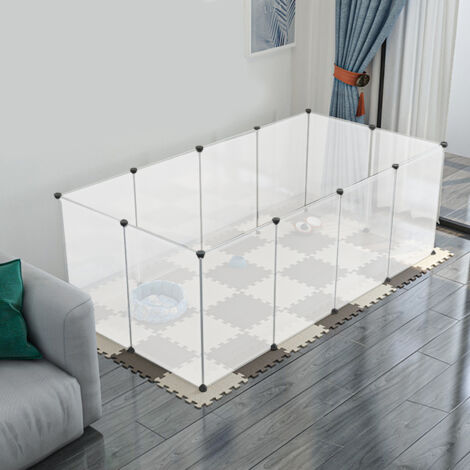 SWANEW Freigehege DIY Laufgitter Hasen Kaninchen Welpenauslauf Kaninchenstall Kleintierkäfig