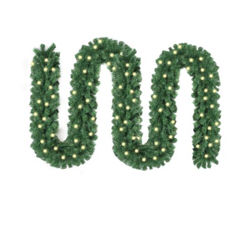SWANEW Ghirlanda di Natale Ghirlanda di abete Decorazione natalizia per interni ed esterni Ghirlanda artistica 5m 100 LED