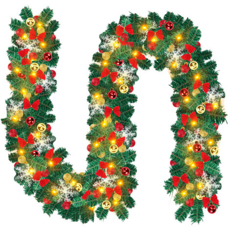 SWANEW Ghirlanda natalizia 5M USB ghirlanda di abete artificiale ghirlanda di alberi ghirlanda decorativa con telecomando per la decorazione della tavola