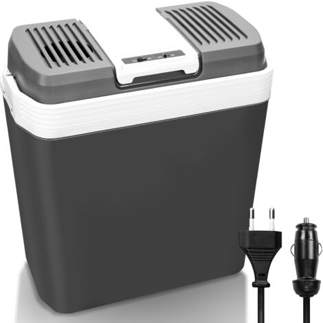 SWANEW Glacière électrique Mini- 230 V/12 V pour camping avec voiture refroidit et réchauffe Portable, Voiture, Camping 24L