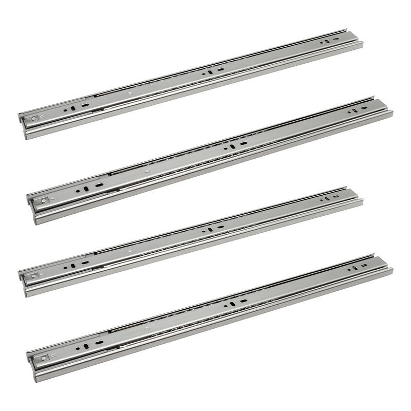 Swanew - Glissières de tiroirs Coulisses à sortie totale Coulisse à sortie totale 45 mm avec retour automatique Guidage à billes 45mm 450mm 4 pièces