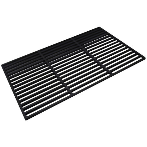 SWANEW Grille carrée Grille en fonte Fixation barbecue Grille de barbecue Camping 60x40cm - Noir