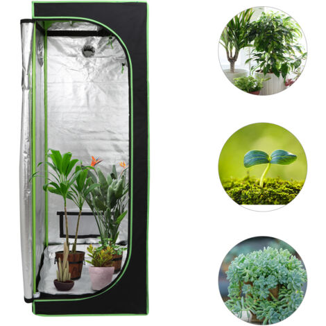 SWANEW Grow Room 60x60x180cm - Tenda idroponica con finestra di osservazione - Nero