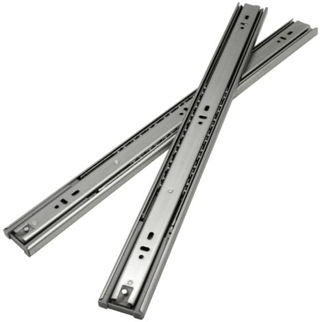 SWANEW Guías para cajones Guías de cierre suave para trabajos pesados Guías de extensión completa 45 mm 250 mm 2 piezas