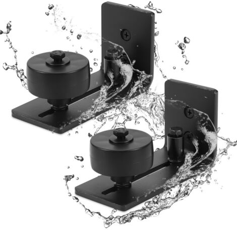 SWANEW Guida a pavimento per porte scorrevoli Rullo di guida a pavimento. guida per porta. accessorio per porta scorrevole a muro regolabile (2 pezzi)