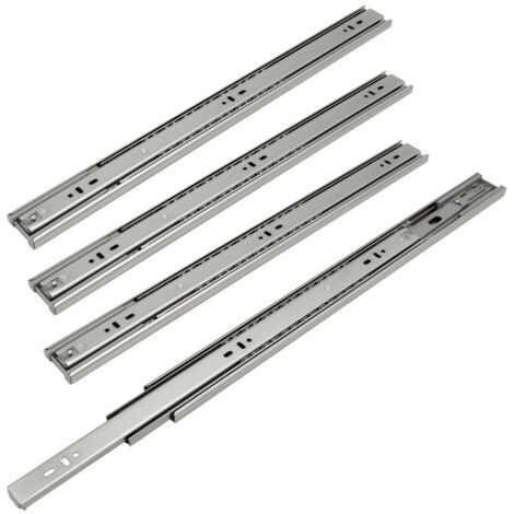 SWANEW Guide per cassetti Guide per carichi pesanti con chiusura morbida ad estrazione totale 45 mm Guide da 400 mm 8 pezzi