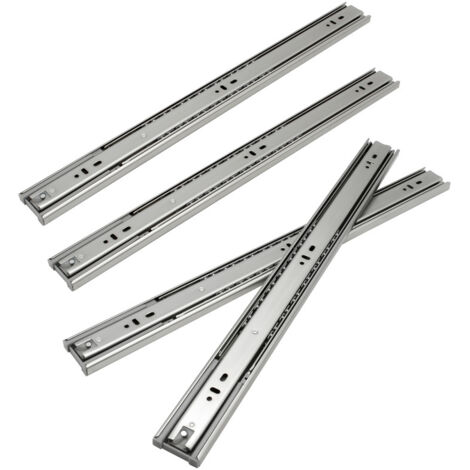 SWANEW Guide per cassetti Guide per carichi pesanti con chiusura morbida ad estrazione totale Guide da 45 mm e 350 mm 4 pezzi