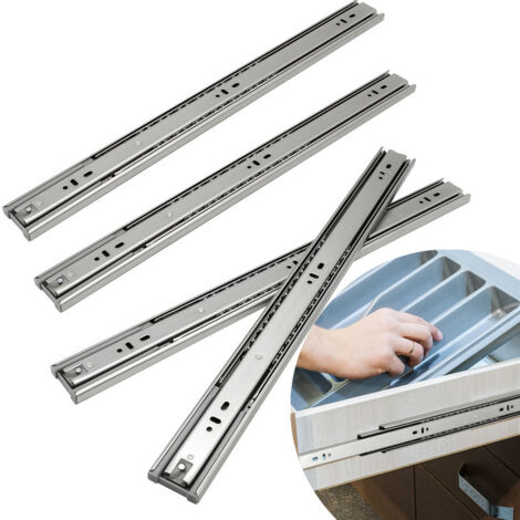 SWANEW Guide per cassetti Guide per carichi pesanti con chiusura morbida ad estrazione totale Guide da 45 mm e 500 mm, 20 pezzi