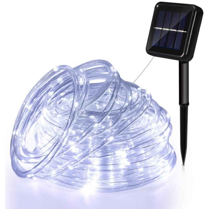 Guirlande Lumineuse Exterieure Solaire etanche,avec 8 Modes, pour la Decoration Exterieur, Jardin, Arbres,22m 200 LED(Blanc Froid) - Swanew