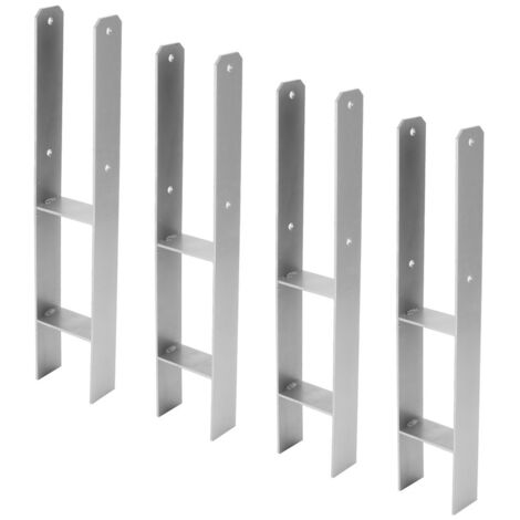 HENGDA 101MM 4 Stück Pfostenträger Pfosten Feuerverzinkt Langlebig Vierkantholzpfosten für Pfosten 10x10cm