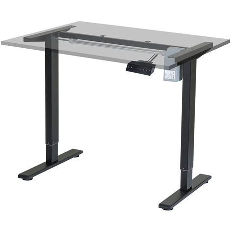 SWANEW Höhenverstellbarer Schreibtisch Arbeit & Bürotischgestell bis belastbar 80kg,Grau - Grau