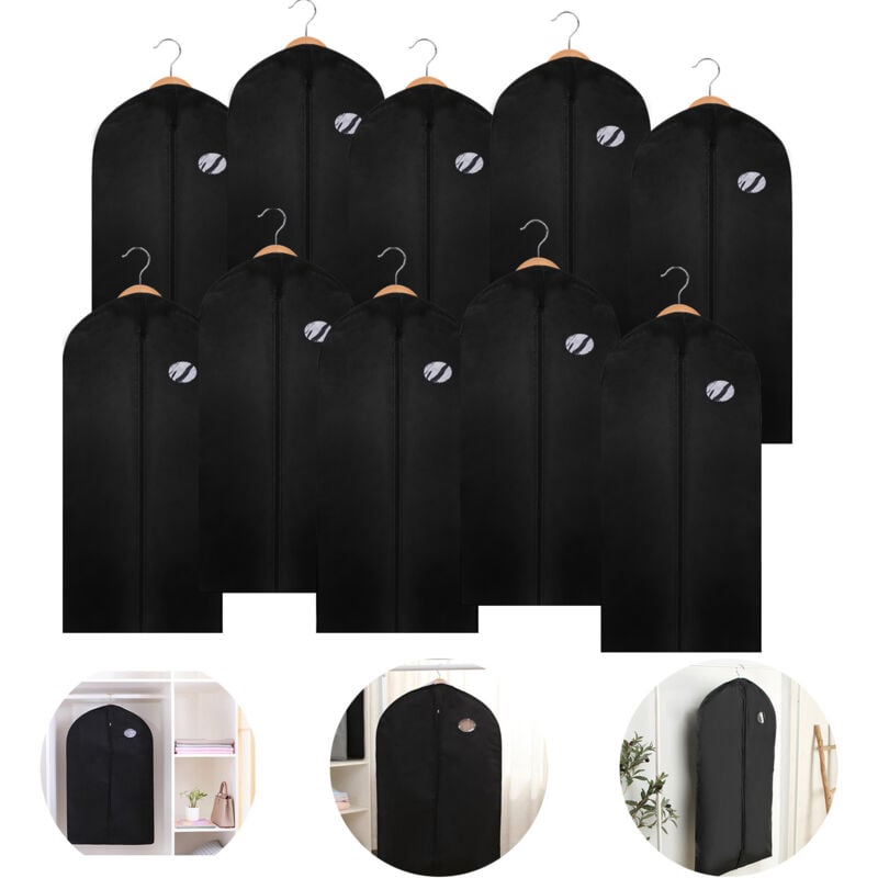 Housses de Vêtements, Housses de Protection, housse à vêtements,pour Chemise Costumes/Manteaux, Anti Poussière Etanche Mite Humidité -10 pcs 128X60CM