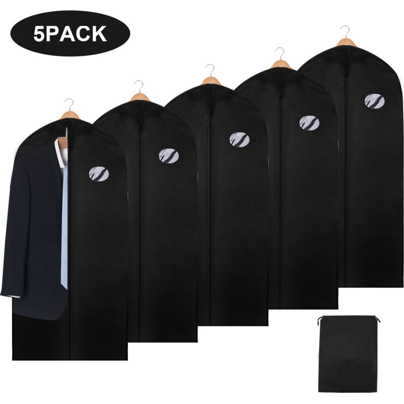 Housses de Vêtements, Housses de Protection, housse à vêtements,pour Chemise Costumes/Manteaux, Anti Poussière Etanche Mite Humidité -6 pcs 128X60CM