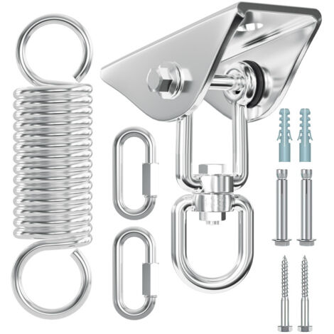 SWANEW Innovativo gancio a soffitto con capacità di rotazione a 360° in acciaio inox da 400 kg con sospensione in acciaio 304