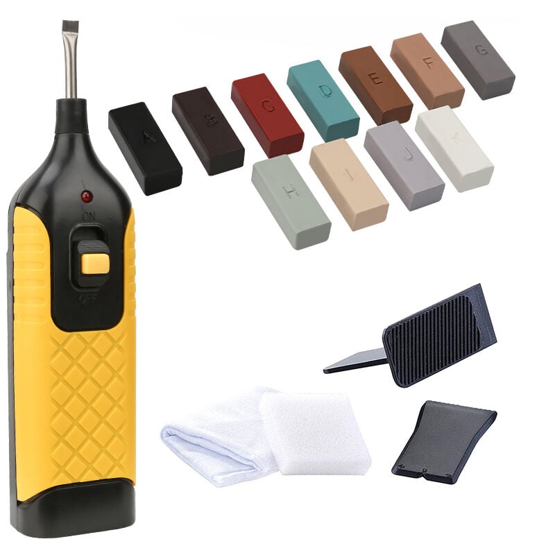Kit de réparation stratifié et carrelage 17 pièces - 11 couleurs. Kit de réparation pour carreaux et surfaces en bois, kit de réparation de carrelage