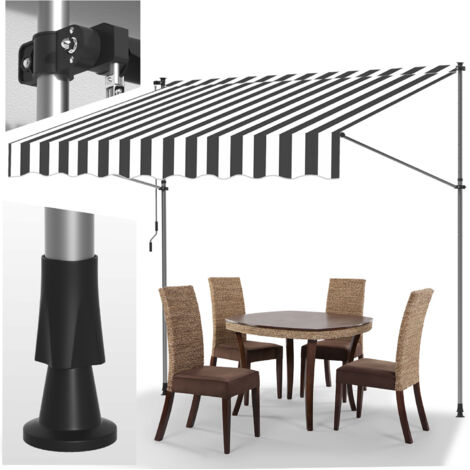 SWANEW La manovella della tenda del balcone è resistente ai raggi UV bianco grigio 2m