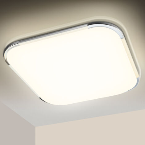 SWANEW Lampada a soffitto a LED da 18 W. lampada da soffitto lampada da bagno. 1530lm. 4000k Lampada da bagno bianca neutra IP44 impermeabile per bagno da letto da letto cucina soggiorno balcone corri