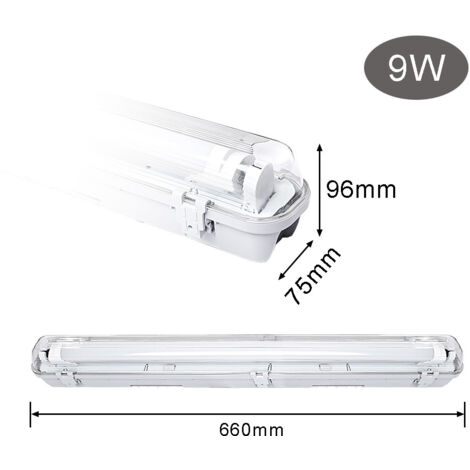 SWANEW Lampada da bagno in camera bagnata a luci a LED LAMPAGNO DI BRIMA DI BRIANDA 9W BIANCA G13 T8 LAMPAGGIO TUBILE LED LABBINO LIGHIO LIGUATO FLUORECCIO