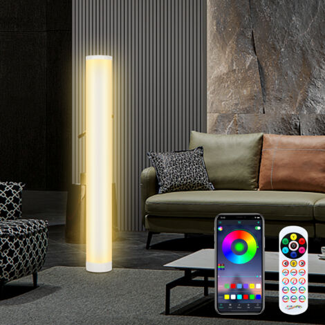 SWANEW Lampada da terra a LED da 6W. lampada da terra dimmerabile RGB. 104cm. cambio colore