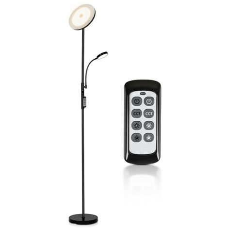 SWANEW Lampada da terra LED 27W+7W. lampada da terra con telecomando. lampada da terra. camera da letto