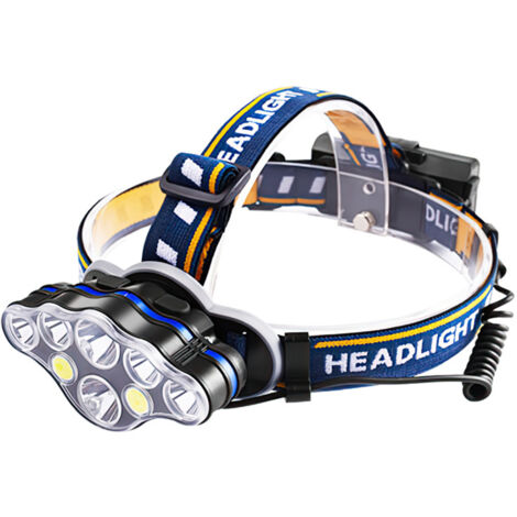 SWANEW Lampada frontale a LED con 8 LEDs 8 modalità ricaricabile USB IPX4 impermeabile Jogging Ciclismo Corsa Pesca