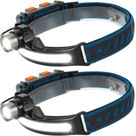 SWANEW Lampada Frontale Ricaricabile LED USB Impermeabile con 5 modalità Rilevatore di Movimento IPX65 Campeggio Ciclismo 1000 Lumen 21-St)
