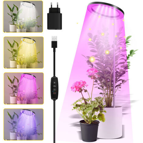 SWANEW Lampada per piante a LED da 13 W Lampada per piante per serra Luce per piante a spettro completo rosso blu per piantine Fiori da giardino