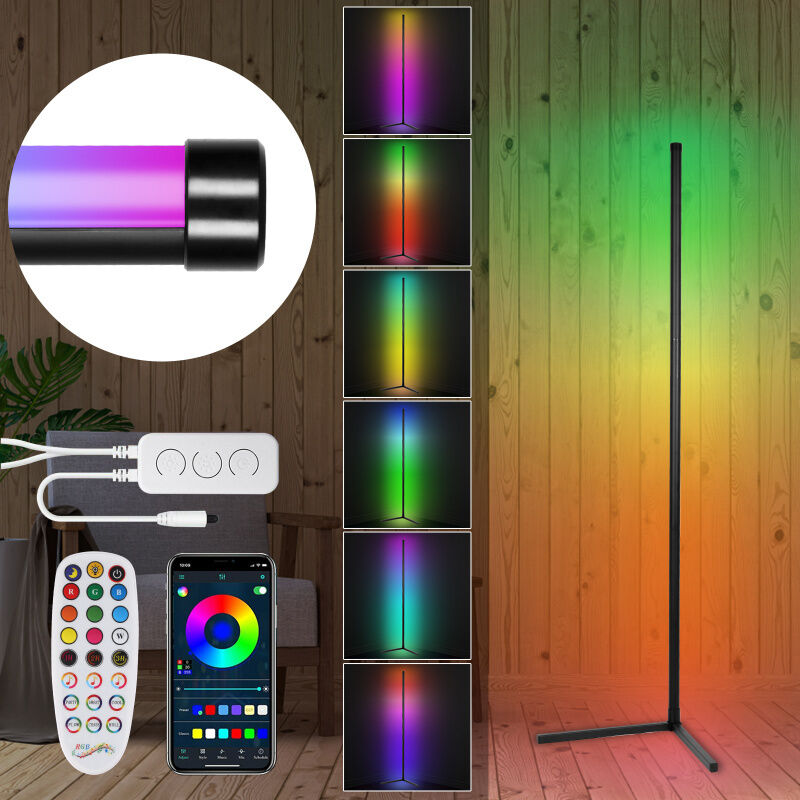 Swanew - Lampadaire led 7W led coloré Dimmable rgb lampadaire coin lumière colonne lumineuse colorée