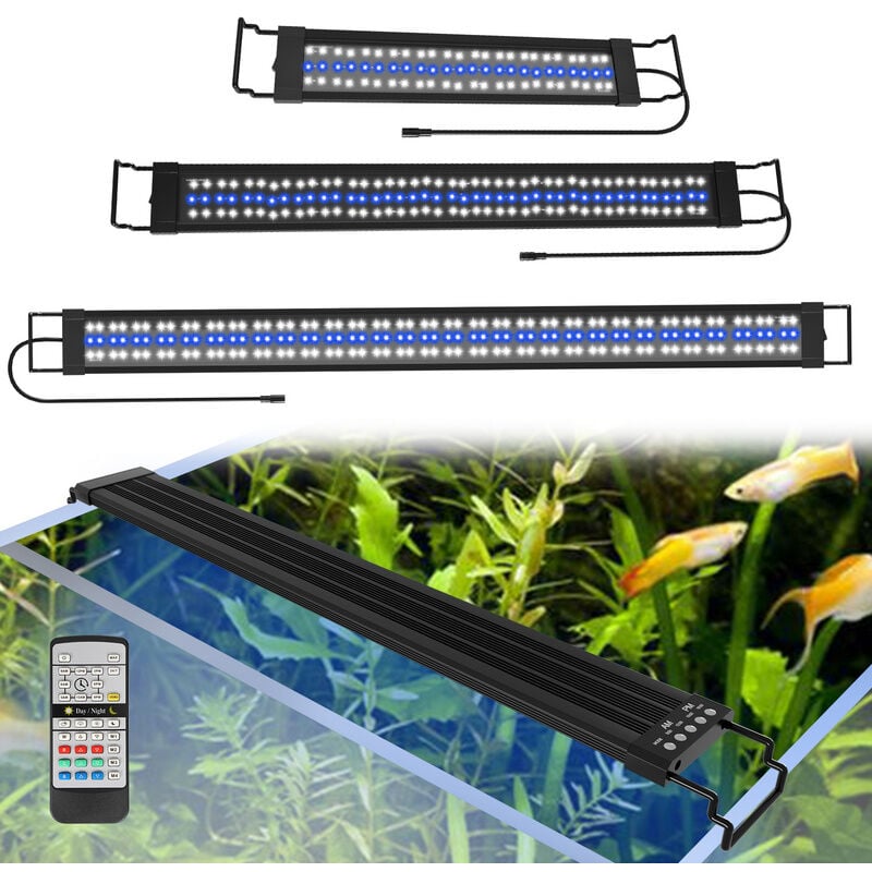 Lampe Aquarium led, rgb avec télécommande sans fil Étanche led Lumière Aquarium D'éclairage,120-150cm - Swanew