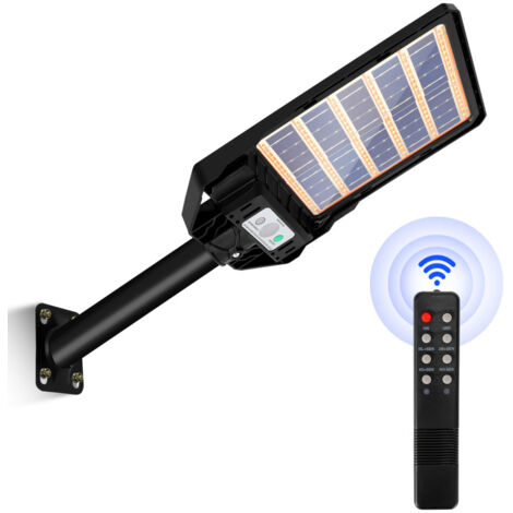 SWANEW Lampione stradale a LED a luce solare Temporizzazione per telecomando da esterno Lampada solare Sensore di movimento 400W