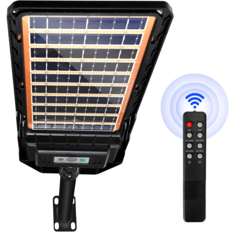 SWANEW Lampione stradale solare LED 6500K con sensore di movimento integrato. pannello solare. batteria da 200W