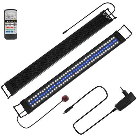 SWANEW LED Aquarien Beleuchtung Aquarium Lampe RGB Fisch Tank Skalierbar Aufsetzleuchte mit Fernbedienung,90-120CM