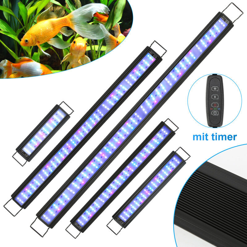 Led Aquarium, rgb Éclairage Réglables à Spectre Complet pour Plantes d'Aquarium d'eau Douce, 64-90cm - Swanew