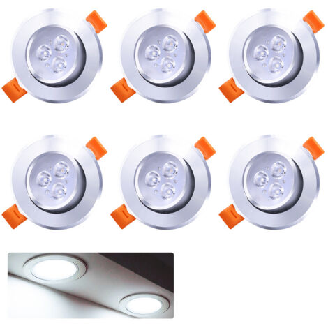 SWANEW LED Einbauleuchte Wohnzimmer Decken Leuchte Lampe Spot Strahler (6pcs Kaltweiß)