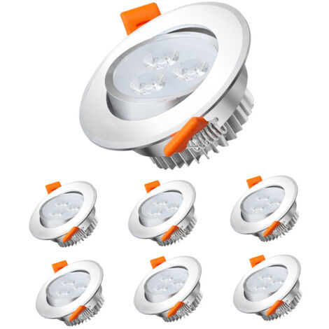 SWANEW LED Einbauleuchte Wohnzimmer Decken Leuchte Lampe Spot Strahler (6pcs Kaltweiß) [Energieklasse A++]