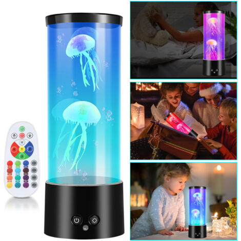 SWANEW LED Meduse Night Lights Serbatoio d'acqua Lampada Lava RGB Lampada Medusa Camera da letto Artificiale