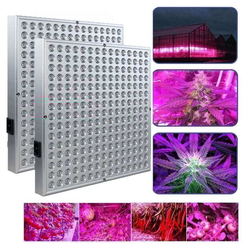 Swanew - einfeben led plante lampe 2x 15 w plante lampe 225 led pour serre rouge bleu spectre complet plante lumière pour semis jardin fleurs