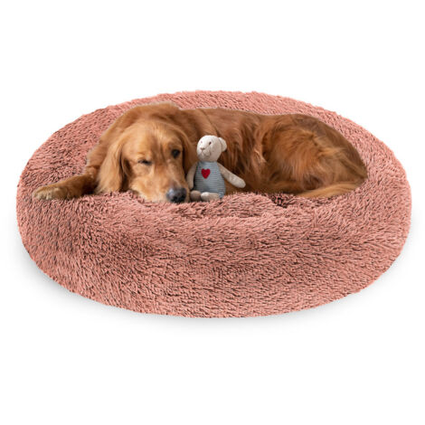 SWANEW Letto per cani Letto per gatti Cuscino per cani in peluche Letto accogliente in pelle rosa 60cm