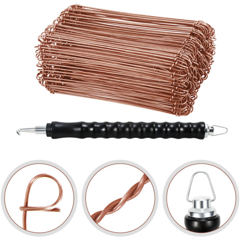 Swanew - lieur automatique professionnel pour ligaturer armature metallique Fil Pour Barres D'armature Twister Crochet 1.0 x 100mm (1000 pcs)