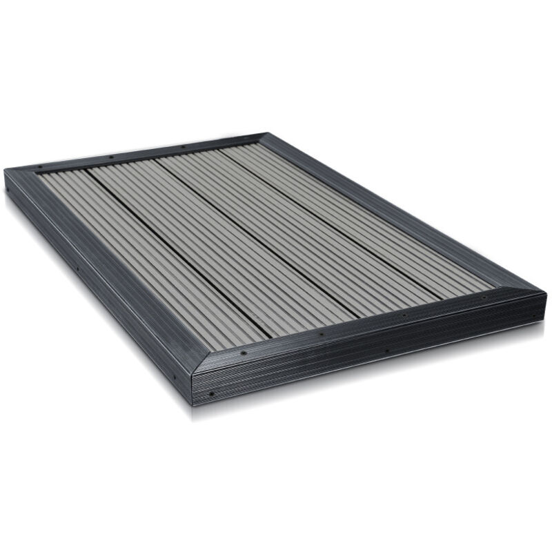 Lément de sol pour douche Elément de sol wpc douche de camping spa plaque de sol antidérapante lame de sol anthracite - Swanew
