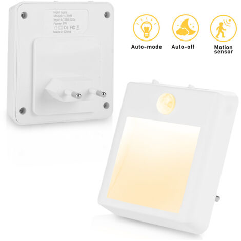 SWANEW Luce notturna a led. luce notturna con sensore di movimento e sensore di luce. confezione da 2