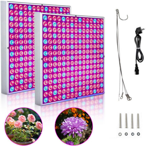 SWANEW Luce per piante da giardinaggio da, luce per piante a spettro completo da 225LED per la coltivazione di piante da interno 45W