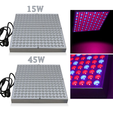 SWANEW Luce per piante da giardinaggio da, luce per piante a spettro completo da 225LED per la coltivazione di piante da interno 45W