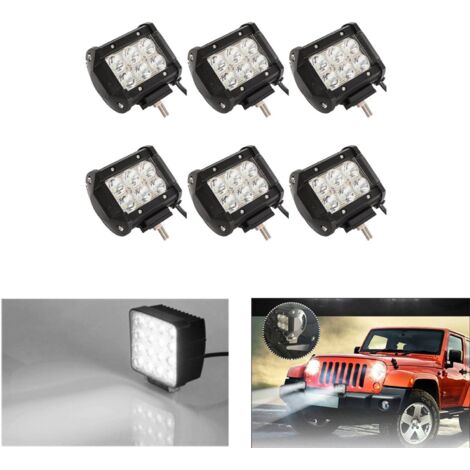 SWANEW Lumo di lavoro a LED. faro 6x da 18 W 12V per auto. trattore. off -road. camion. SUV. auto a led seppiecili aggiuntivi fari IP67 Implorature impermeabili