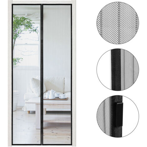 Magnet-Fliegengitter Tür – Automatisch Schließend, Kein Bohren Nötig, 105x220 Cm