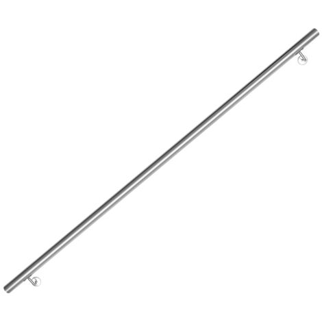 Main Courante En Acier Inoxydable Brossé Einfeben - Longueur 100 Cm, Diamètre 42 Mm, Avec 2 Entretoises - Pour Escalier Intérieur/extérieur, Sécurité Renforcée