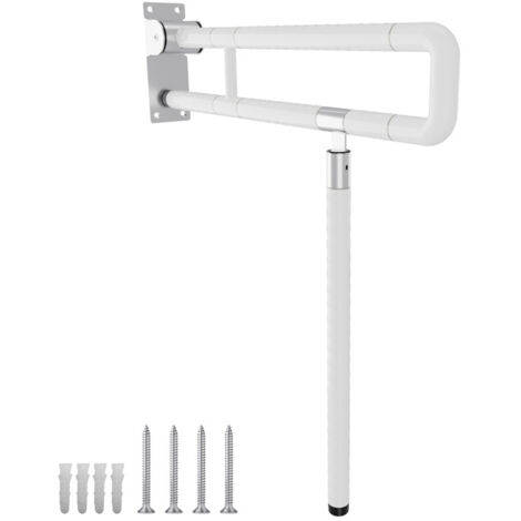 SWANEW Maniglione pieghevole per toilette. maniglione per bagno con impugnatura in acciaio inox antiscivolo