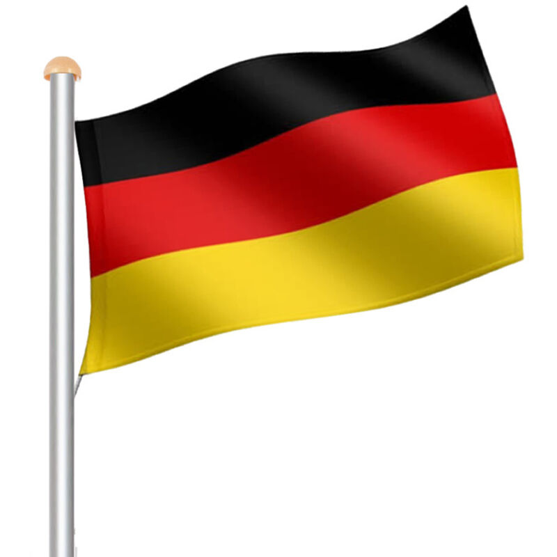 Swanew - Mât de drapeau Aluminium réglable en hauteur - mât, porte drapeau, Aluminium Drapeau allemand 6.5m